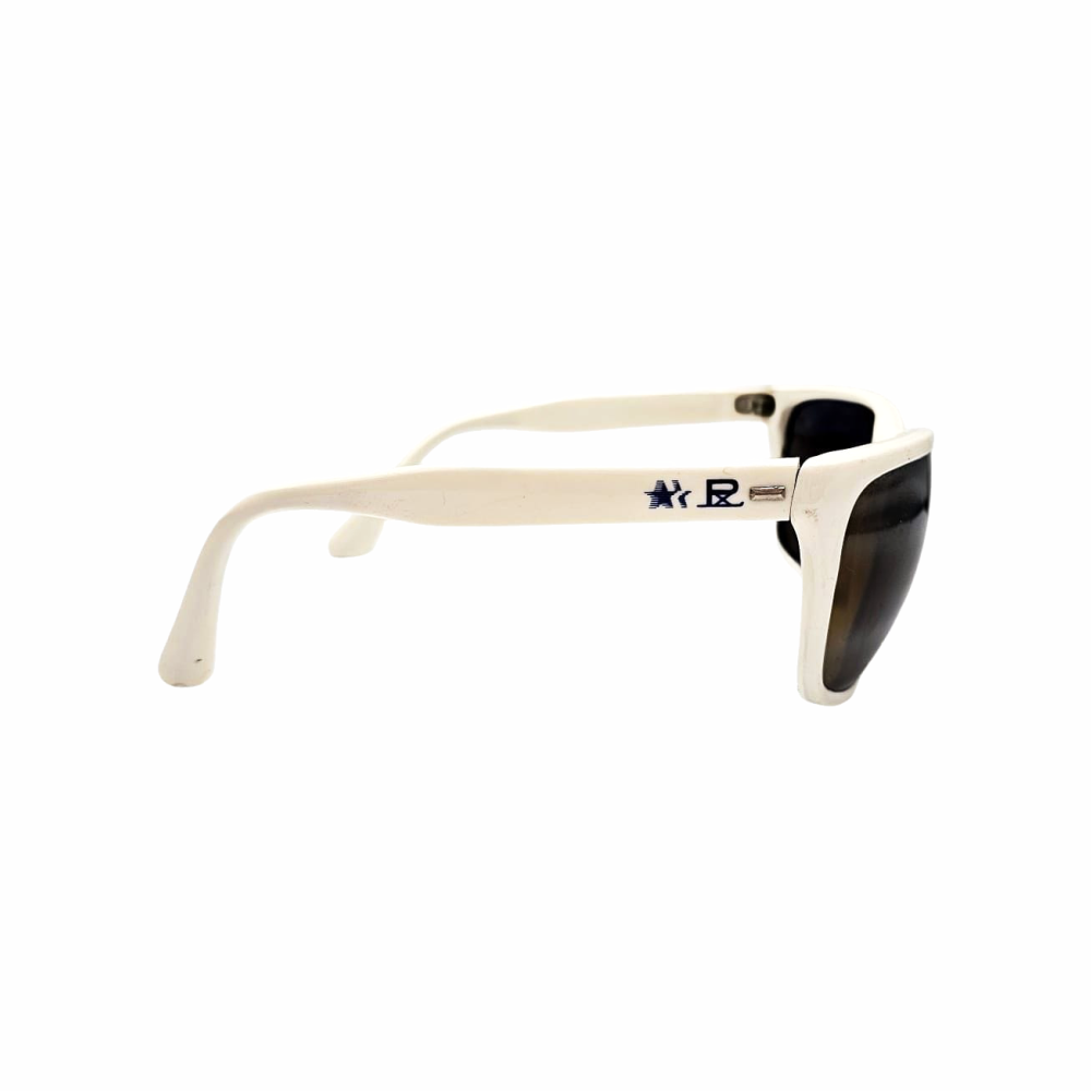Vintage 1980s - PX-2000 White Nylon Cat-Eye Sunglasses - Vuarnet