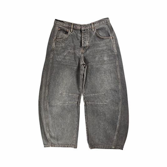 Mid Rise Barrel Balloon Jeans in Stone Washed Denim - We The Free
