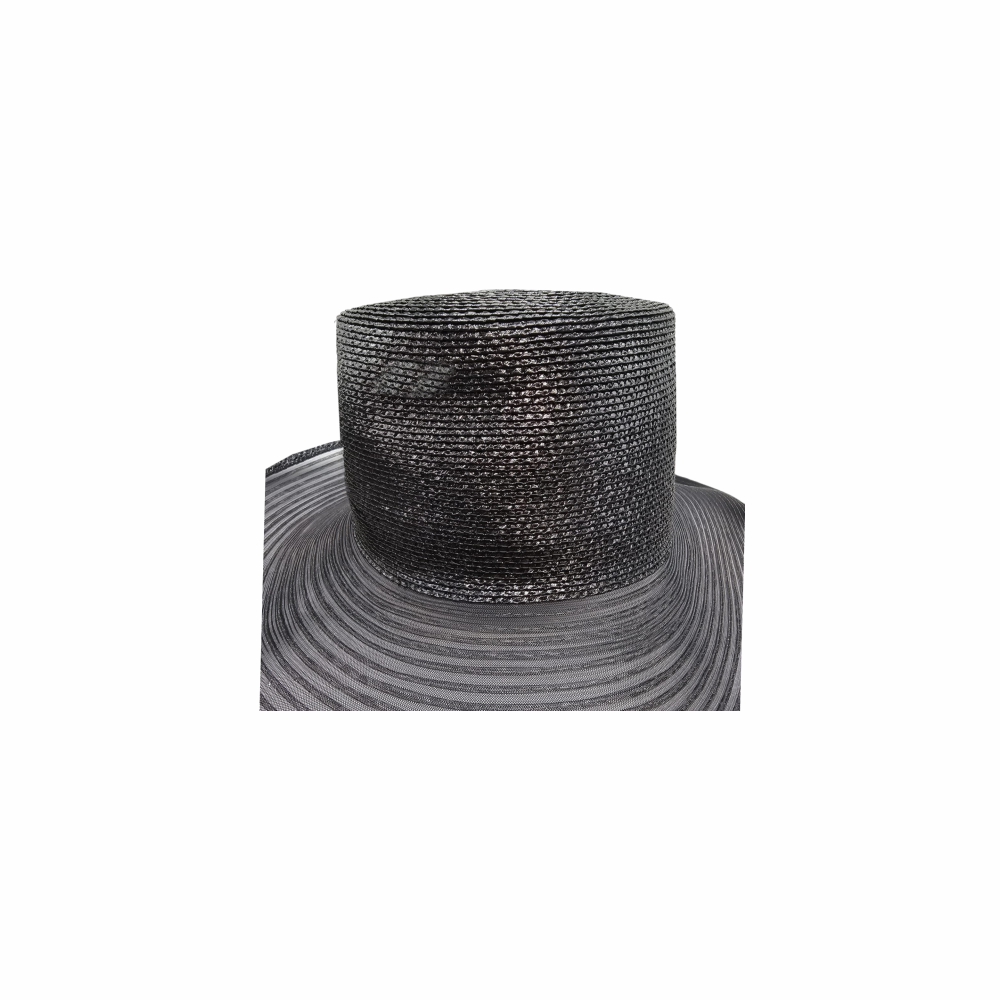 80s Wide Semi Sheer Brim Elegant Sun Hat