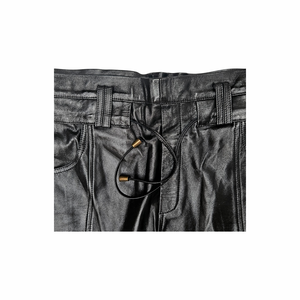 Wide Leg Leather Drawstring Shorts - Cruise - Re:Velvet