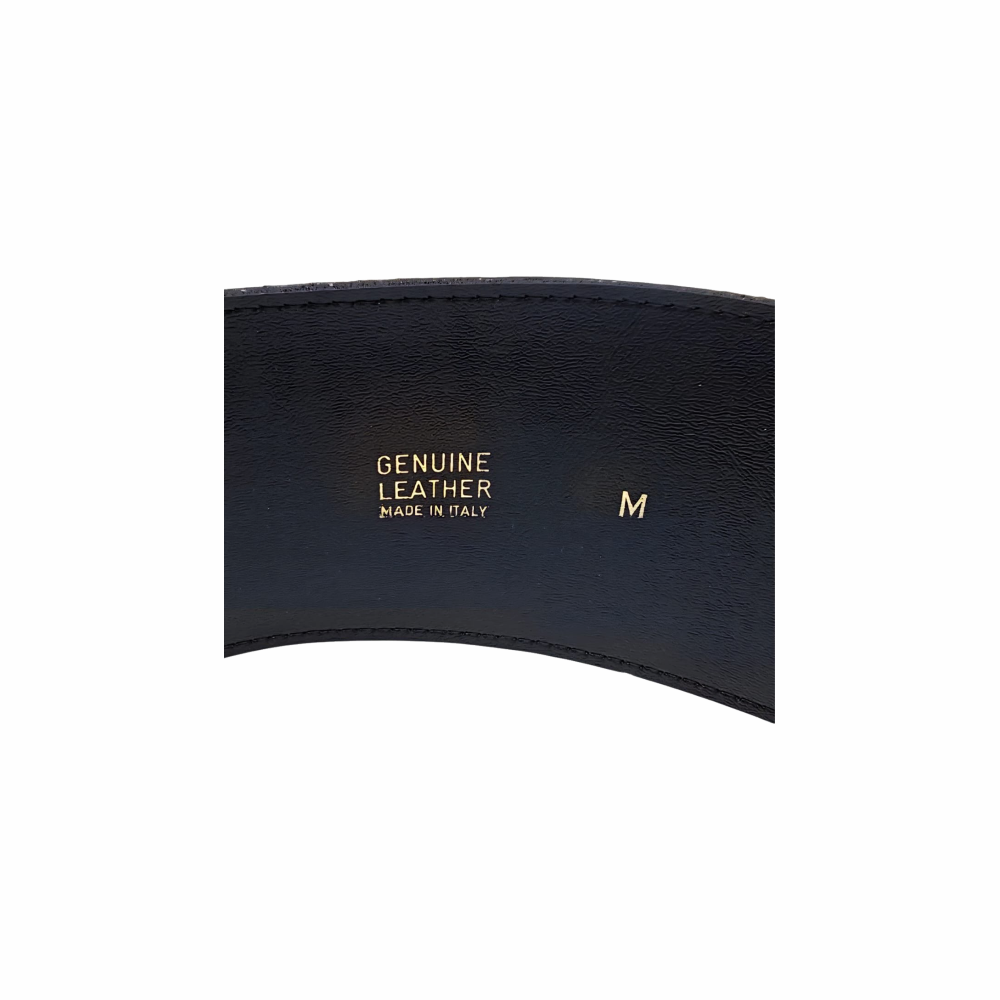 Wide Suede Waist Belt with Covered Buckle