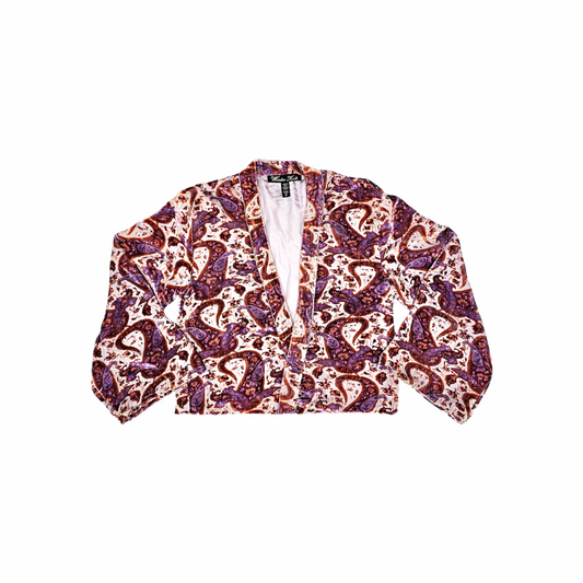 Soft Velvet Print Kimono Jacket - Winter Kate