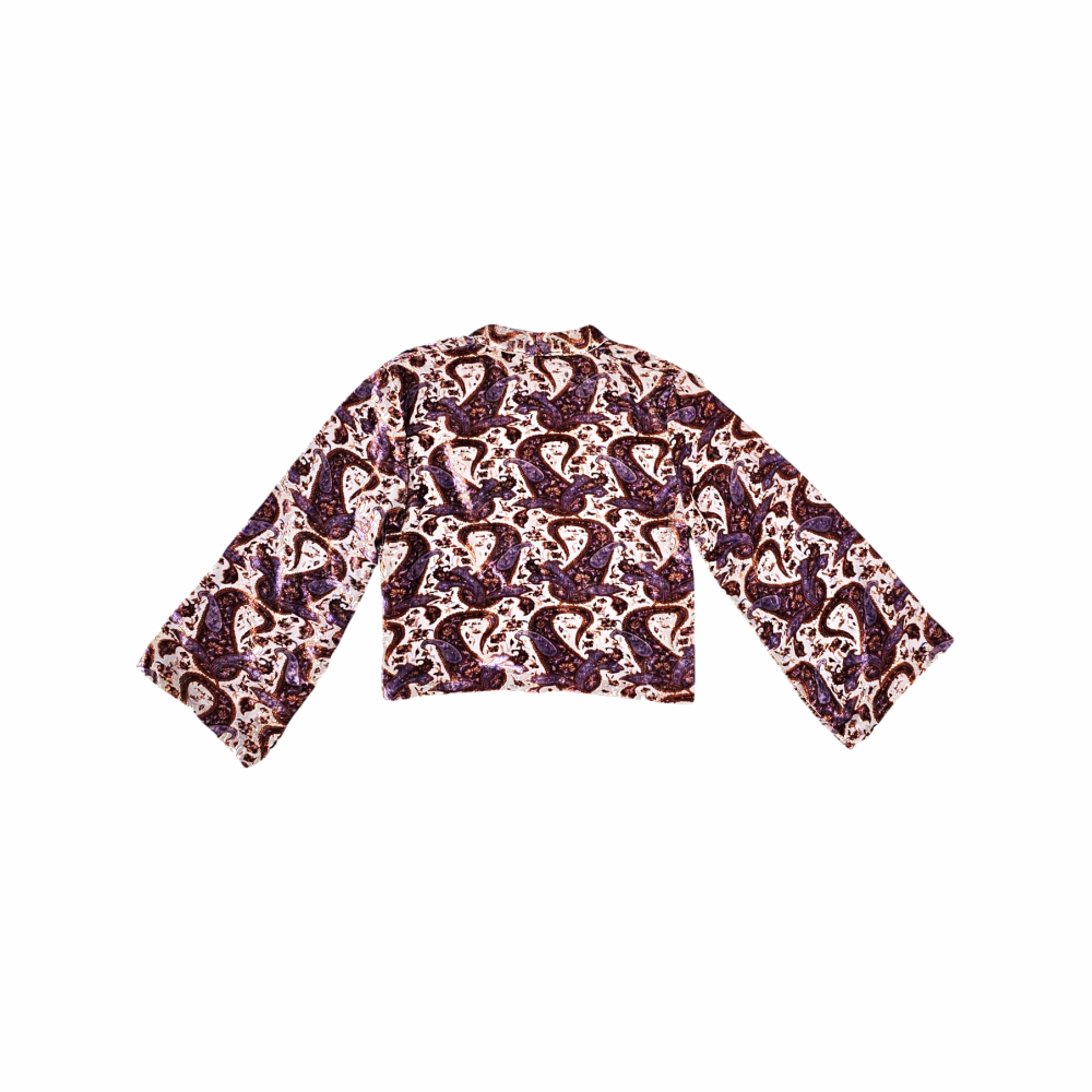 Soft Velvet Print Kimono Jacket - Winter Kate