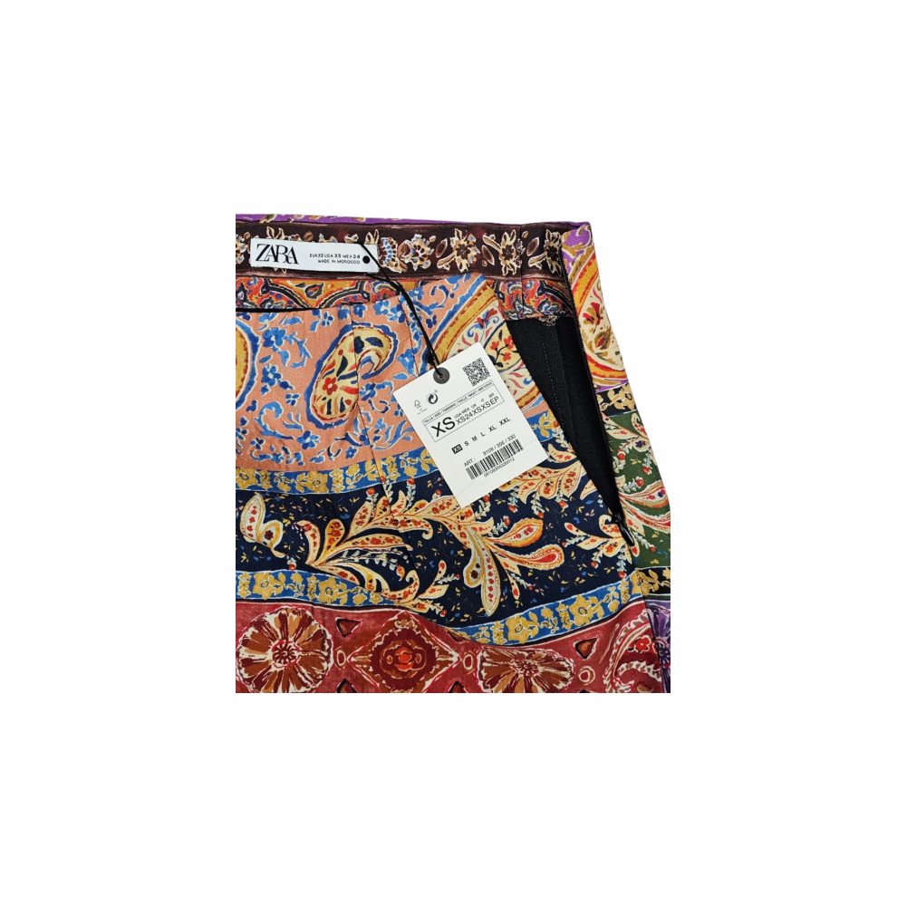 A-Line Mini Skirt with Bold Print - Zara