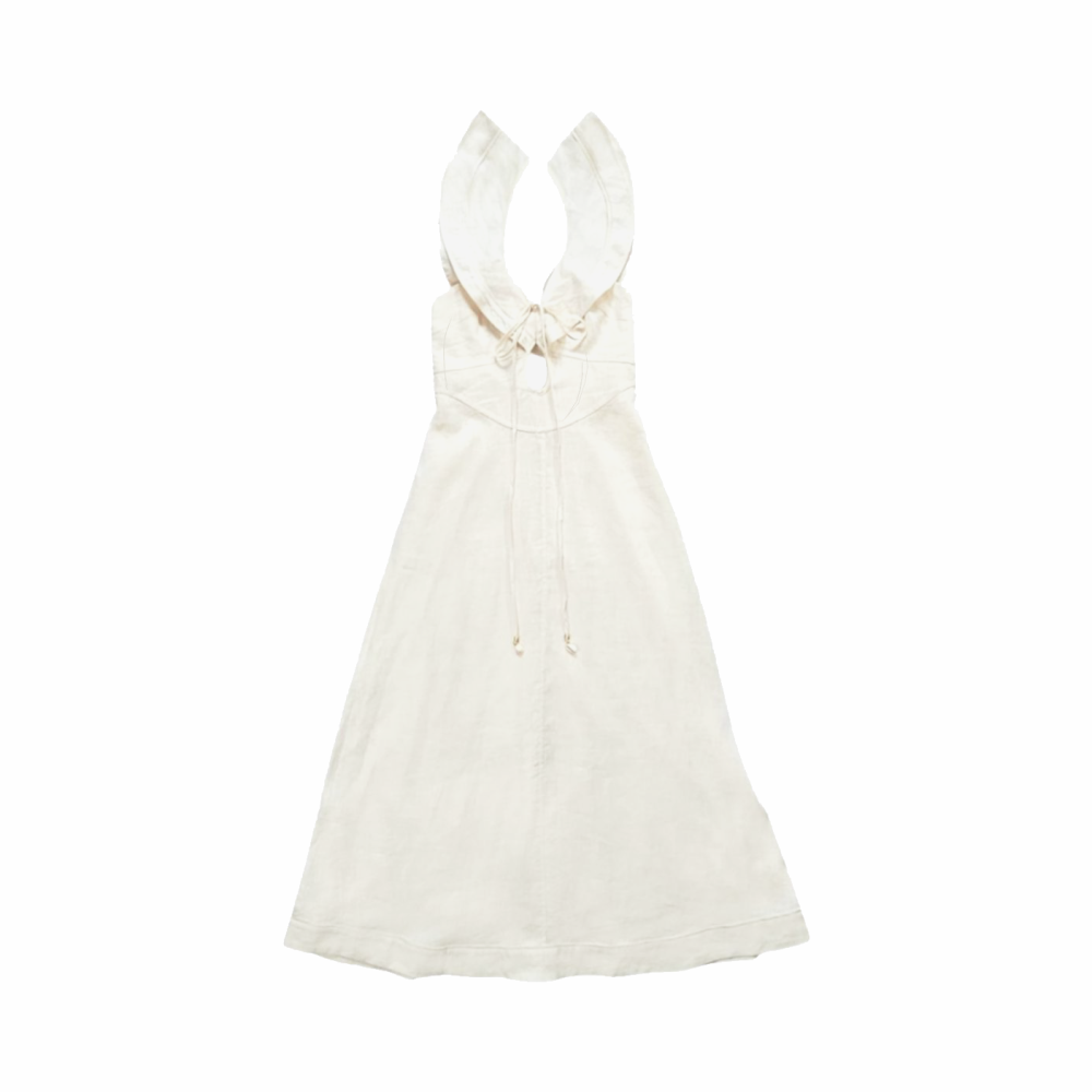Halcyon Flutter Linen Midi Dress - Zimmermann