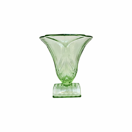Art Deco Uranium Glass Vase - Stölzle - Re:Velvet