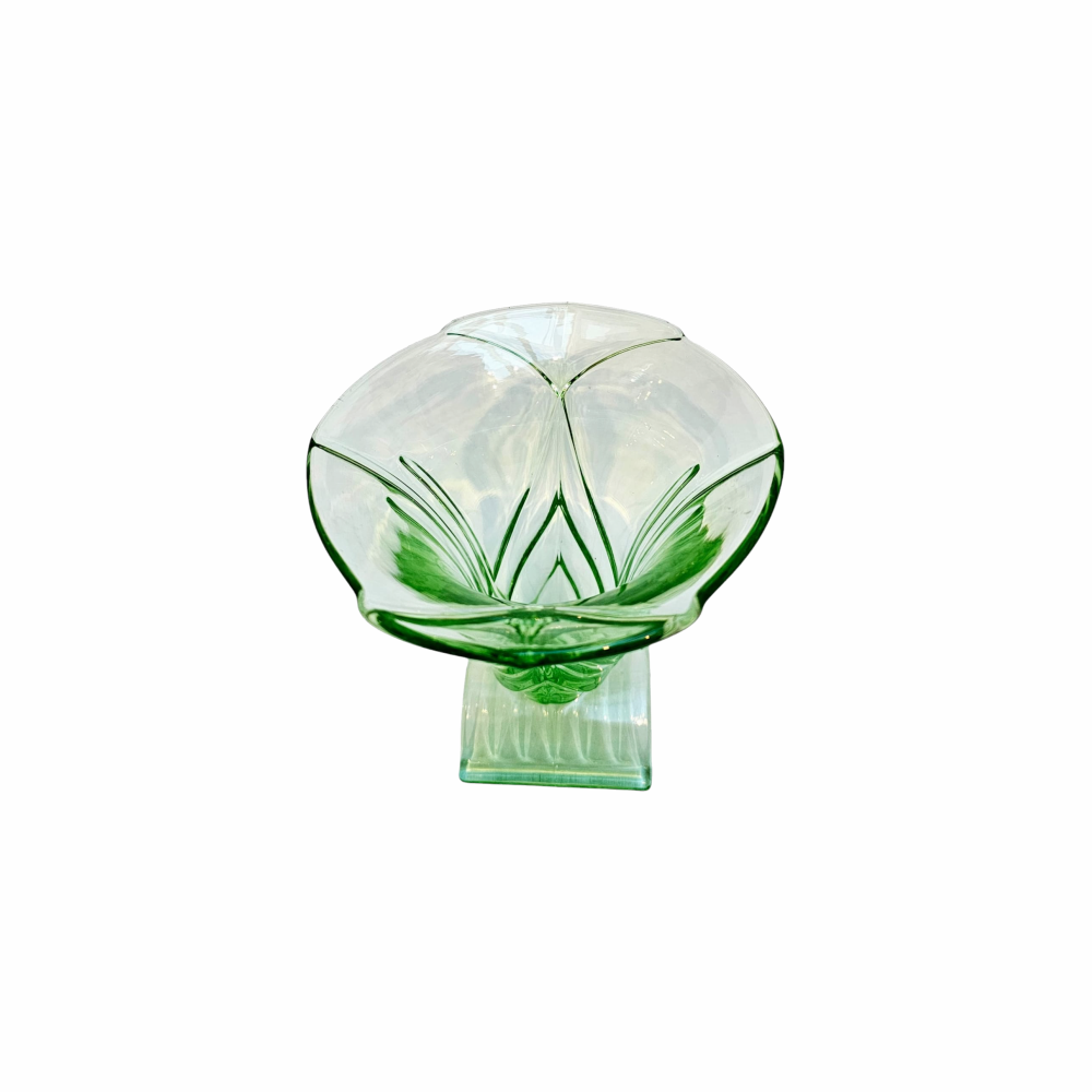 Art Deco Uranium Glass Vase - Stölzle - Re:Velvet