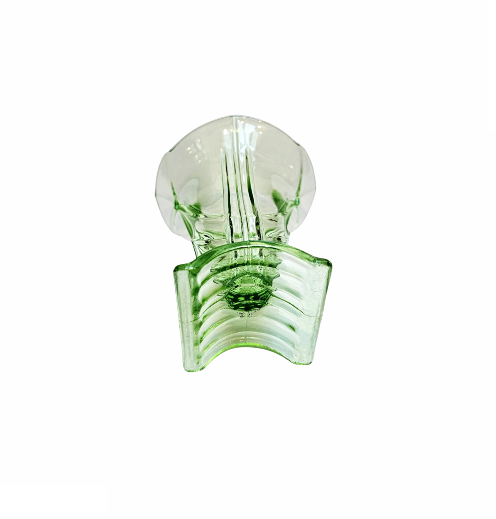 Art Deco Uranium Glass Vase - Stölzle - Re:Velvet
