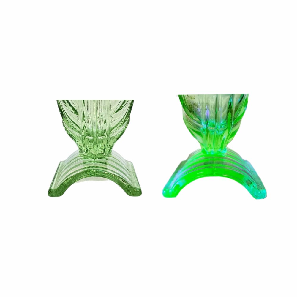 Art Deco Uranium Glass Vase - Stölzle - Re:Velvet