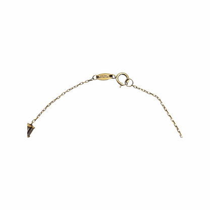 10ct Gold Station Chain Bracelet with Baguette-Cut Clear Stones - Re:Velvet