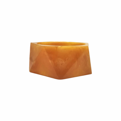 1960-70s Marbled Lucite Triangle-Faceted Stackable Bangle