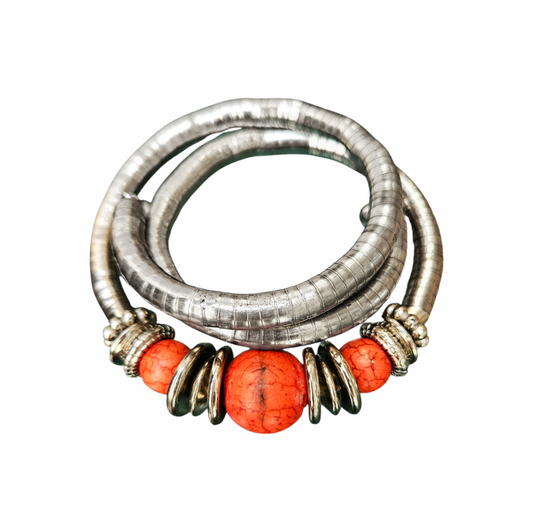 Faux Coral Coil Bracelet - Re:Velvet