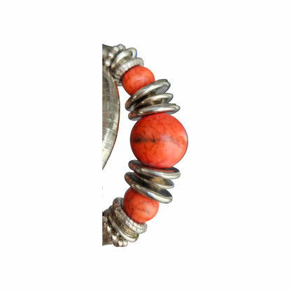 Faux Coral Coil Bracelet