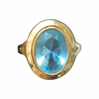 Aqua-Blue Statement Ring