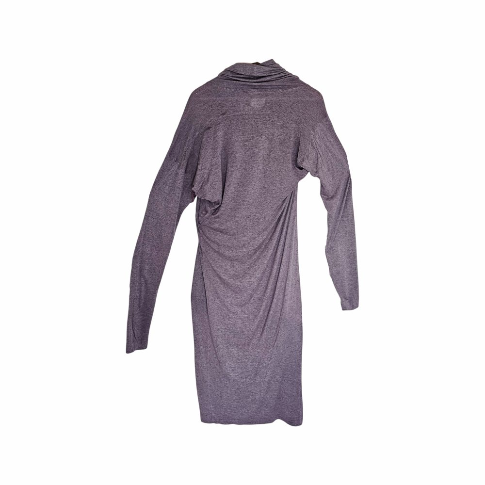 Mauve Asymmetric Draped Dress with Integrated Scarf – Mauve - Vivienne Westwood Anglomania