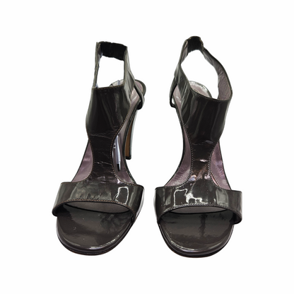 Patent Leather T-Bar High-Heel Sandals - Anya Hindmarch