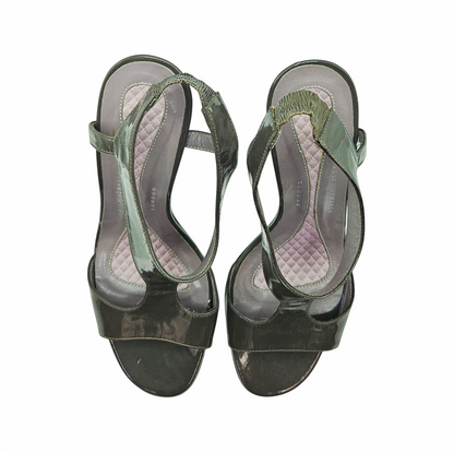 Patent Leather T-Bar High-Heel Sandals - Anya Hindmarch