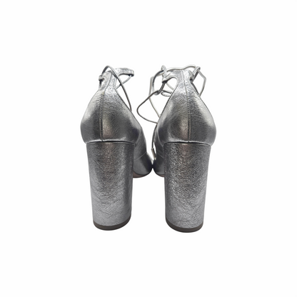 Silver Lace-Up Pumps - Aquazzura