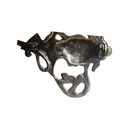 Vintage 925 Sterling Silver Art Nouveau Revival Goddess Brooch