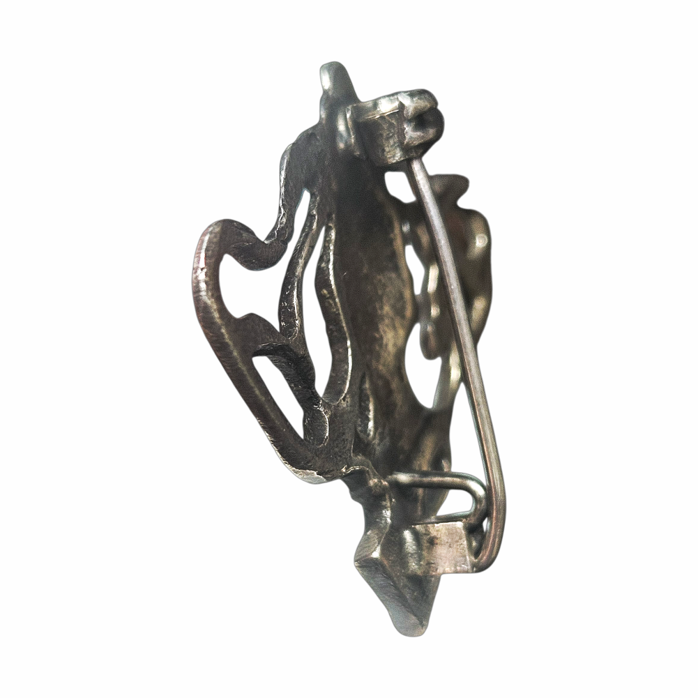 Vintage 925 Sterling Silver Art Nouveau Revival Goddess Brooch