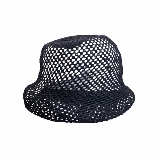 Vintage Black Open-Knit Mesh Hat – Aspettando il Miracolo