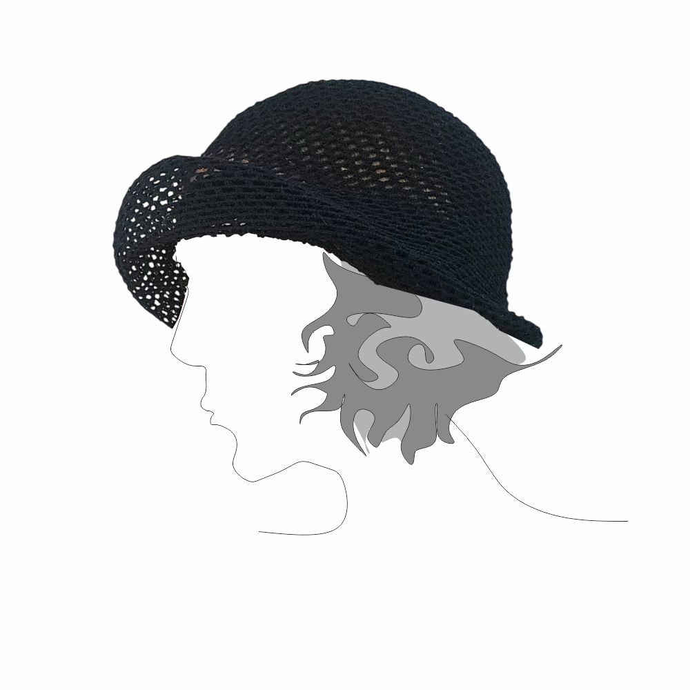 Vintage Black Open-Knit Mesh Hat – Aspettando il Miracolo