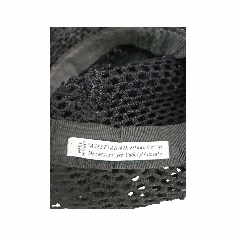 Vintage Black Open-Knit Mesh Hat – Aspettando il Miracolo