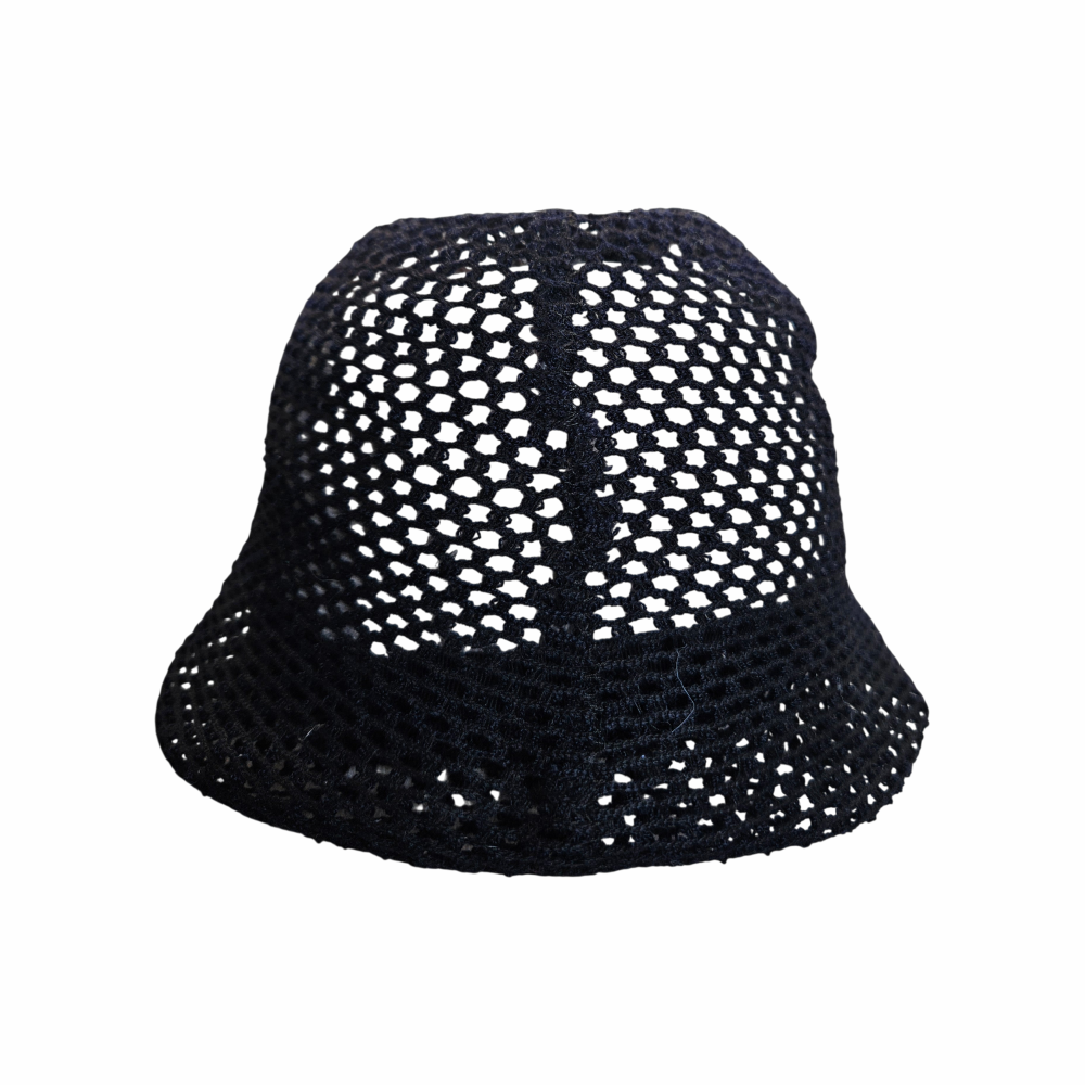 Vintage Black Open-Knit Mesh Hat – Aspettando il Miracolo