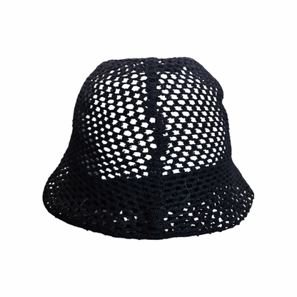 Vintage Black Open-Knit Mesh Hat – Aspettando il Miracolo