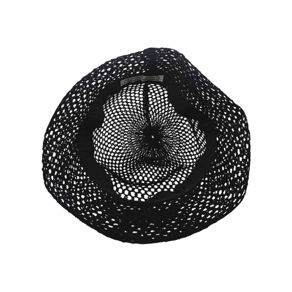 Vintage Black Open-Knit Mesh Hat – Aspettando il Miracolo