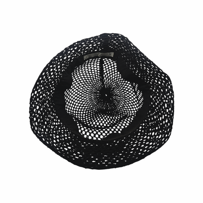 Vintage Black Open-Knit Mesh Hat – Aspettando il Miracolo