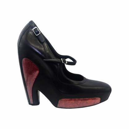 FW 2006 Black Leather Mary Jane Platform Heels - Balenciaga by Nicolas Ghesquière - Re:Velvet