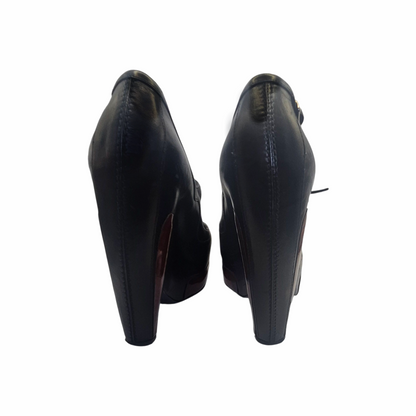 FW 2006 Black Leather Mary Jane Platform Heels - Balenciaga by Nicolas Ghesquière - Re:Velvet