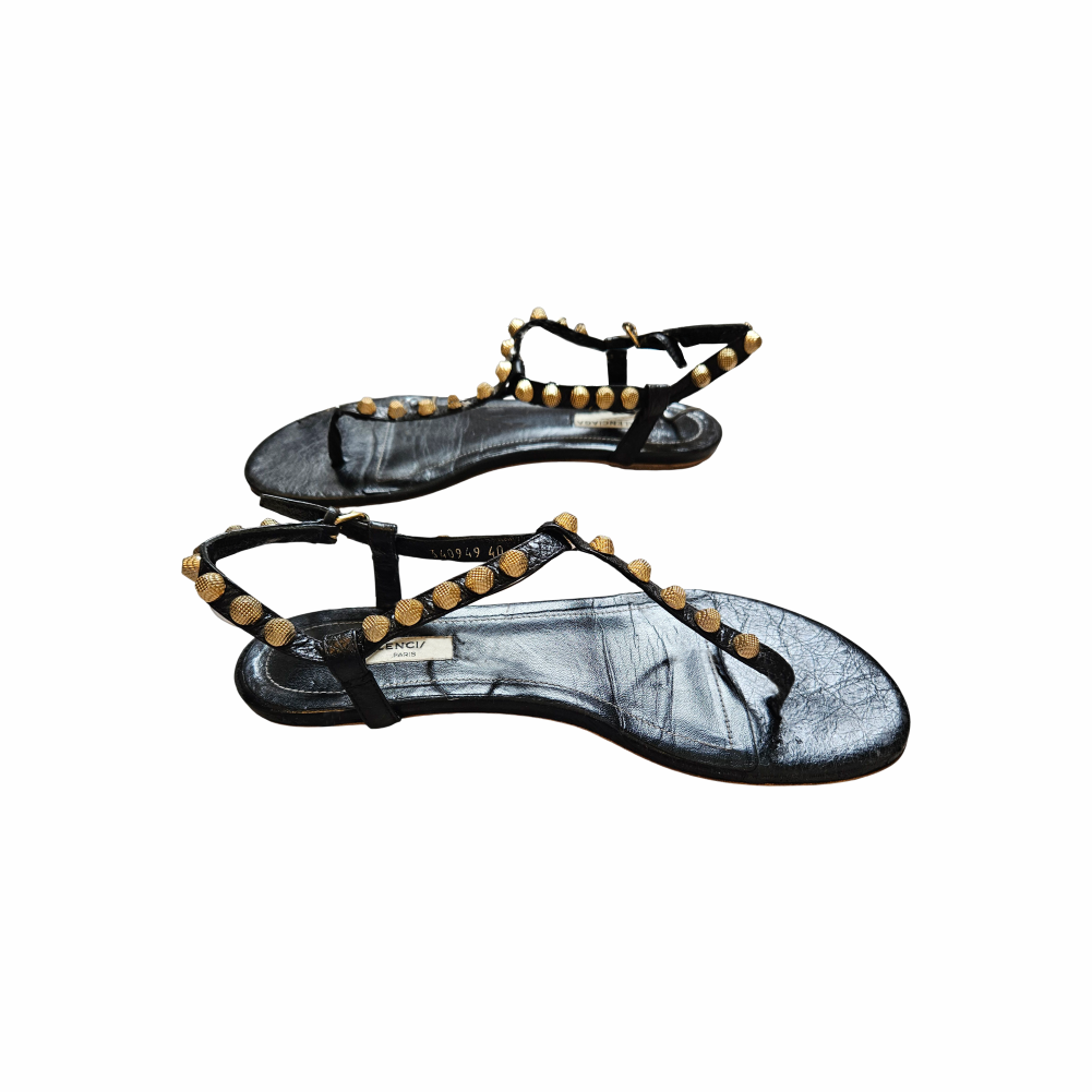 Studded Thong Sandals "Arena" - Balenciaga - Re:Velvet