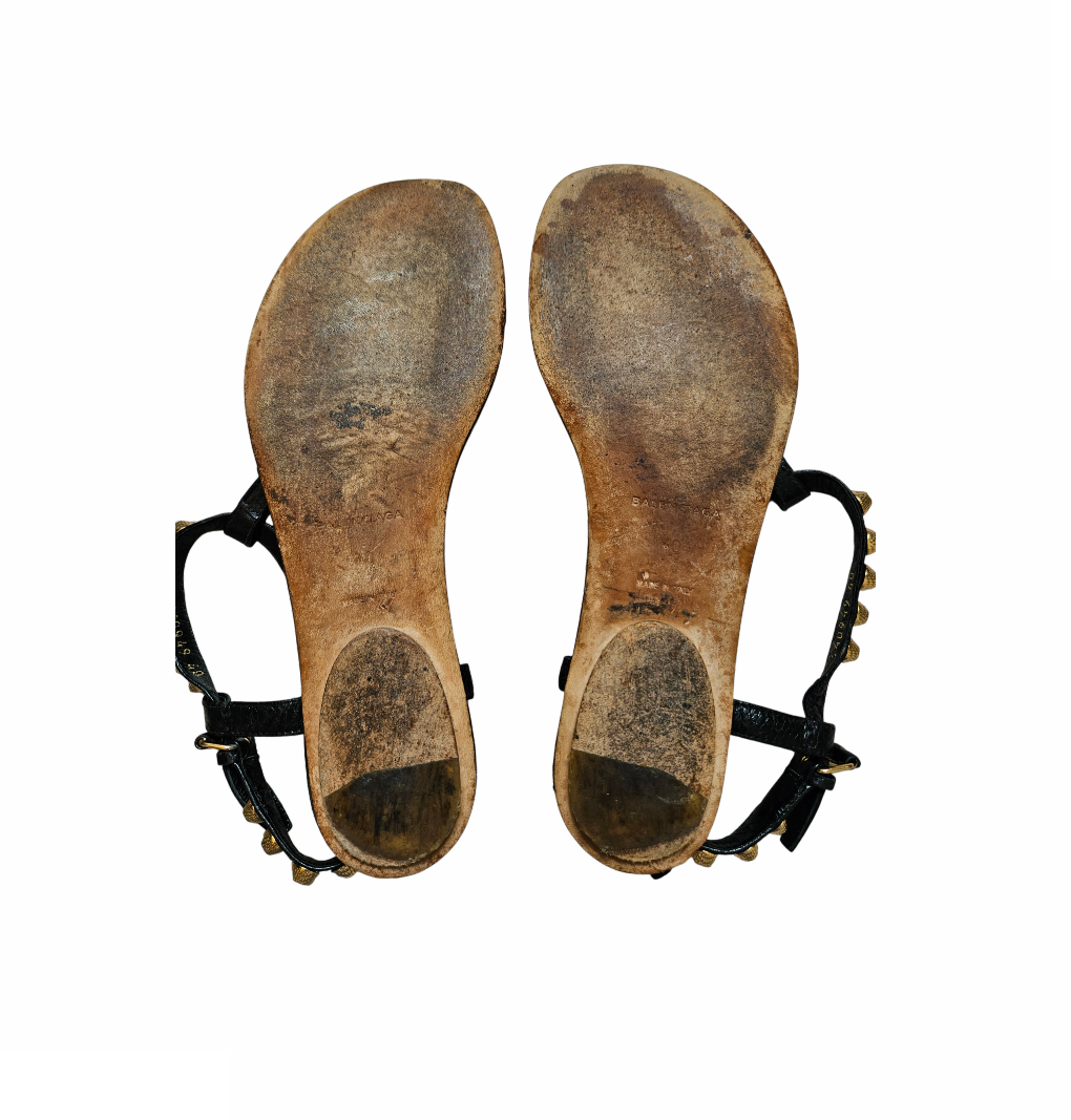 Studded Thong Sandals "Arena" - Balenciaga - Re:Velvet