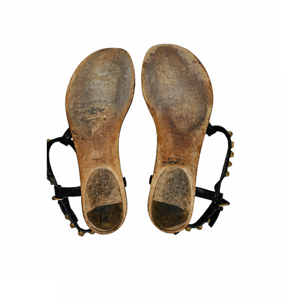 Studded Thong Sandals "Arena" - Balenciaga - Re:Velvet
