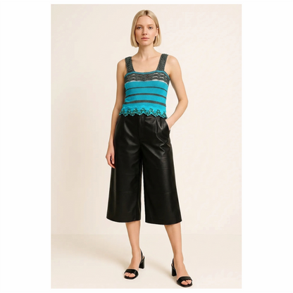 Vintage Metallic Knit Camisole Top with Sequins circa 2000s - Bazar Christian Lacroix