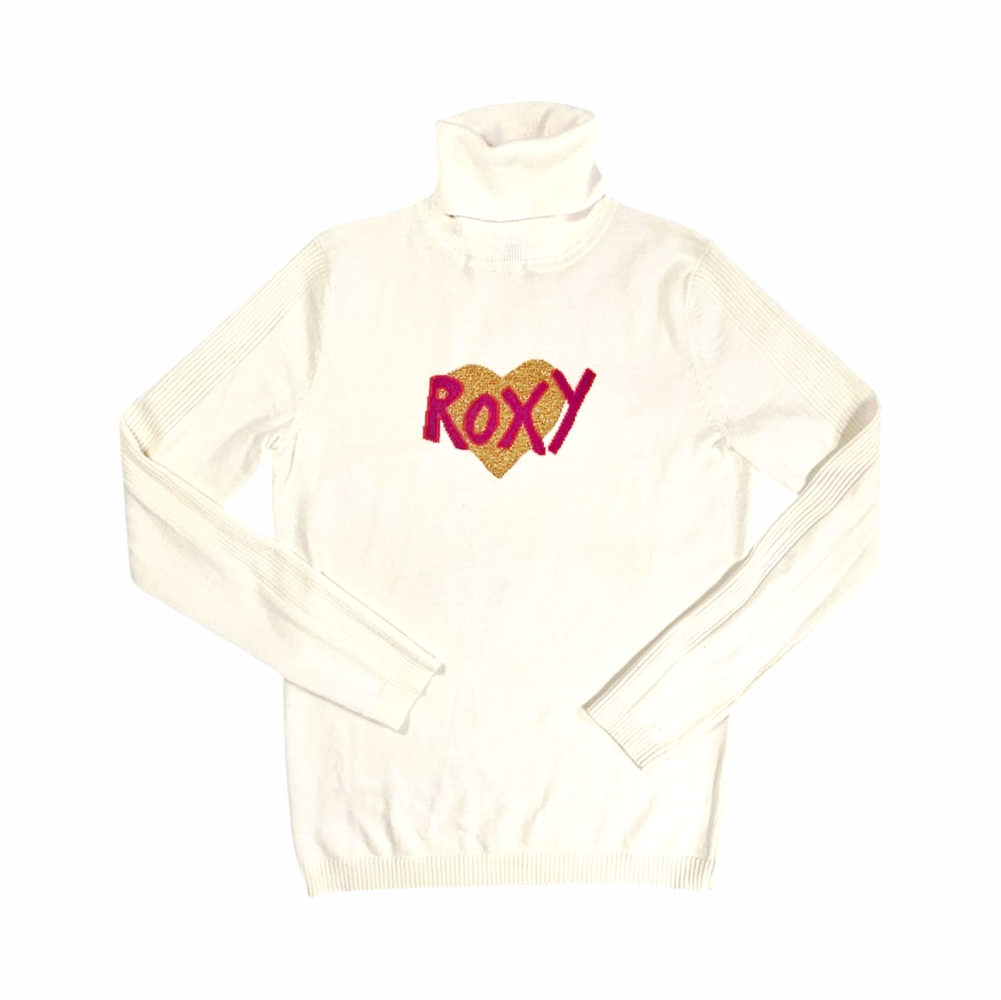 Merino Wool Roll Neck Jumper with “Roxy” Heart Motif - Bella Freud - Re:Velvet