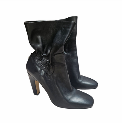 Leather Heeled Ankle Boots - Boss