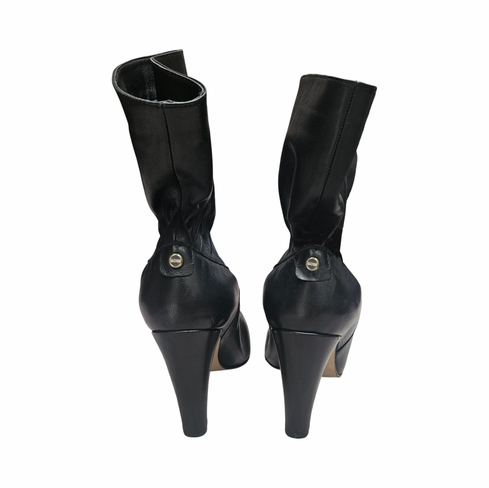 Leather Heeled Ankle Boots - Boss