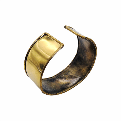 Vintage Brass Sculptural Cuff Bracelet