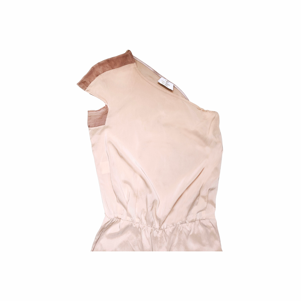 Champagne Silk One-Shoulder Jumpsuit - Chica Luddi Been Queen