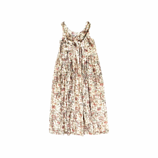 Silk Maxi Dress in Antique Floral - Cabbages & Roses