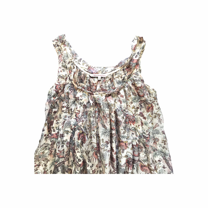 Silk Maxi Dress in Antique Floral - Cabbages & Roses
