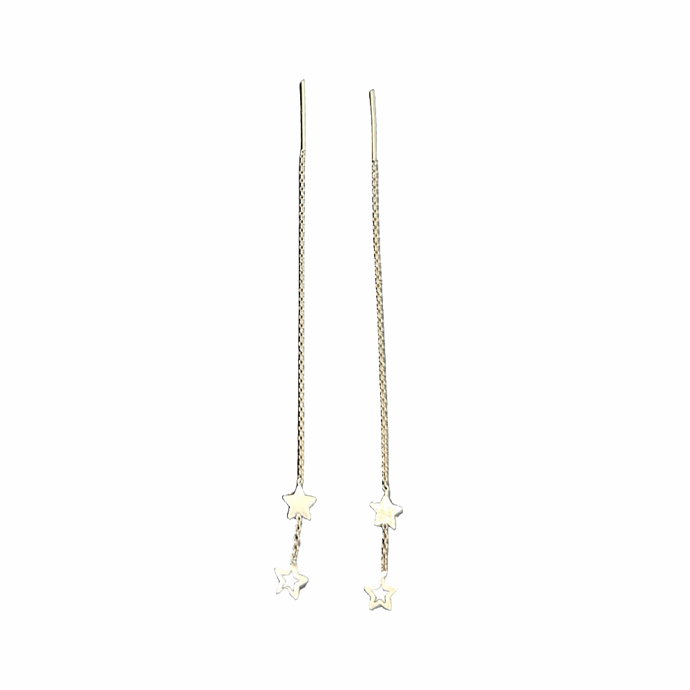 Double Star Pull-Through Threader Earrings - Re:Velvet