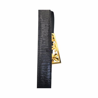 Vintage Belt with Gold-Tone CC and Four-Leaf Clover Buckle – Circa 1990s - Chanel
