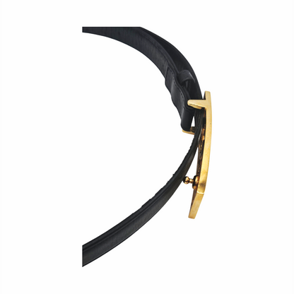 Vintage Belt with Gold-Tone CC and Four-Leaf Clover Buckle – Circa 1990s - Chanel