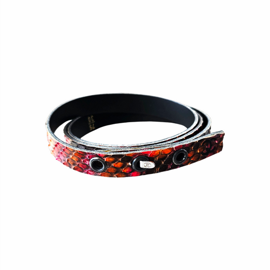 Vintage 2000 Snakeskin Reptile Leather Belt - Chanel
