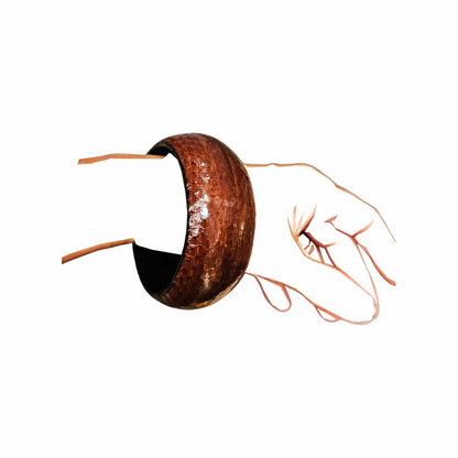 Snakeskin-Effect  Domed Statement Bangle