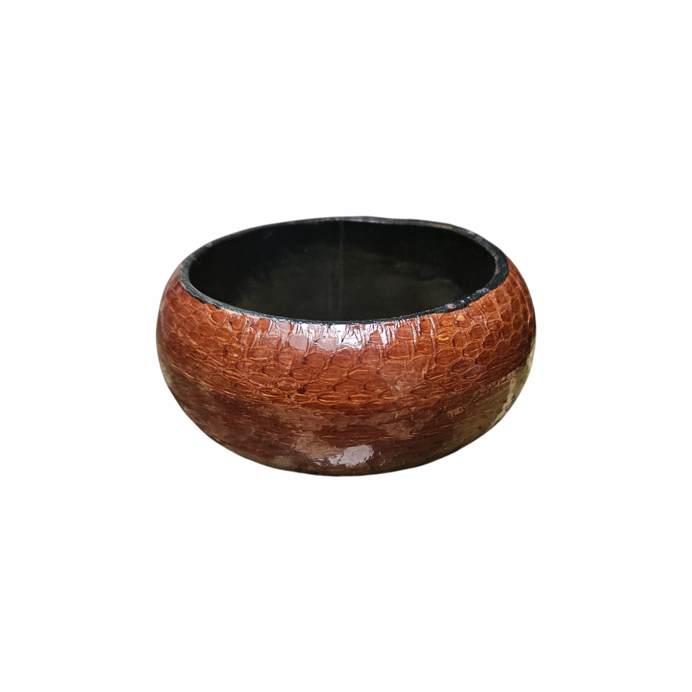 Snakeskin-Effect  Domed Statement Bangle